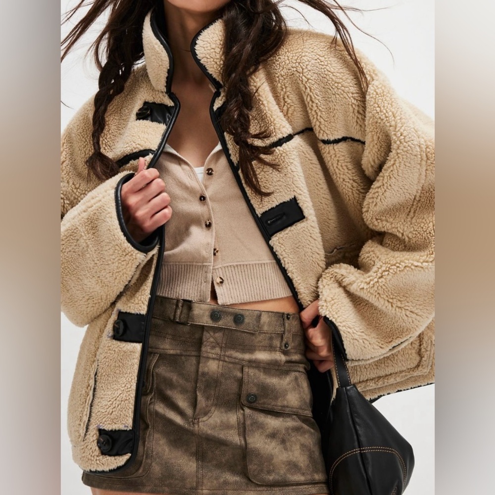 Free People Sammy Cozy Reversible Coat